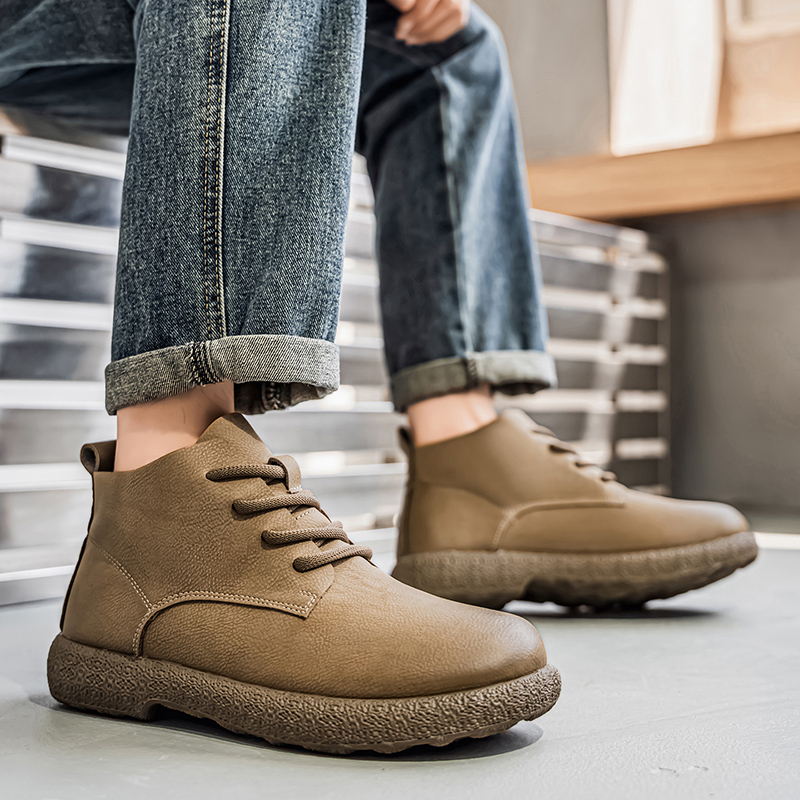 Men'S Shoes Dq - Men Ankle Boots Brown Short Boots