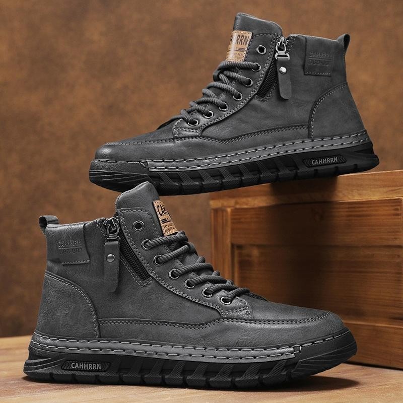 Men Leather High Top Ankle Boo - đánh giá và giá Men'S Shoes Dq