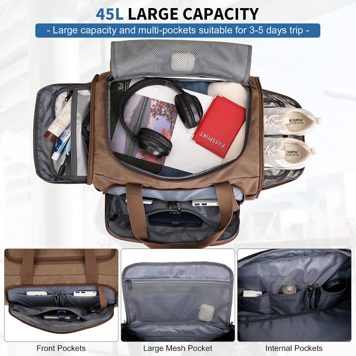 Canvas Duffle Bag for Men 3 in - đánh giá và giá Men Shoes Men