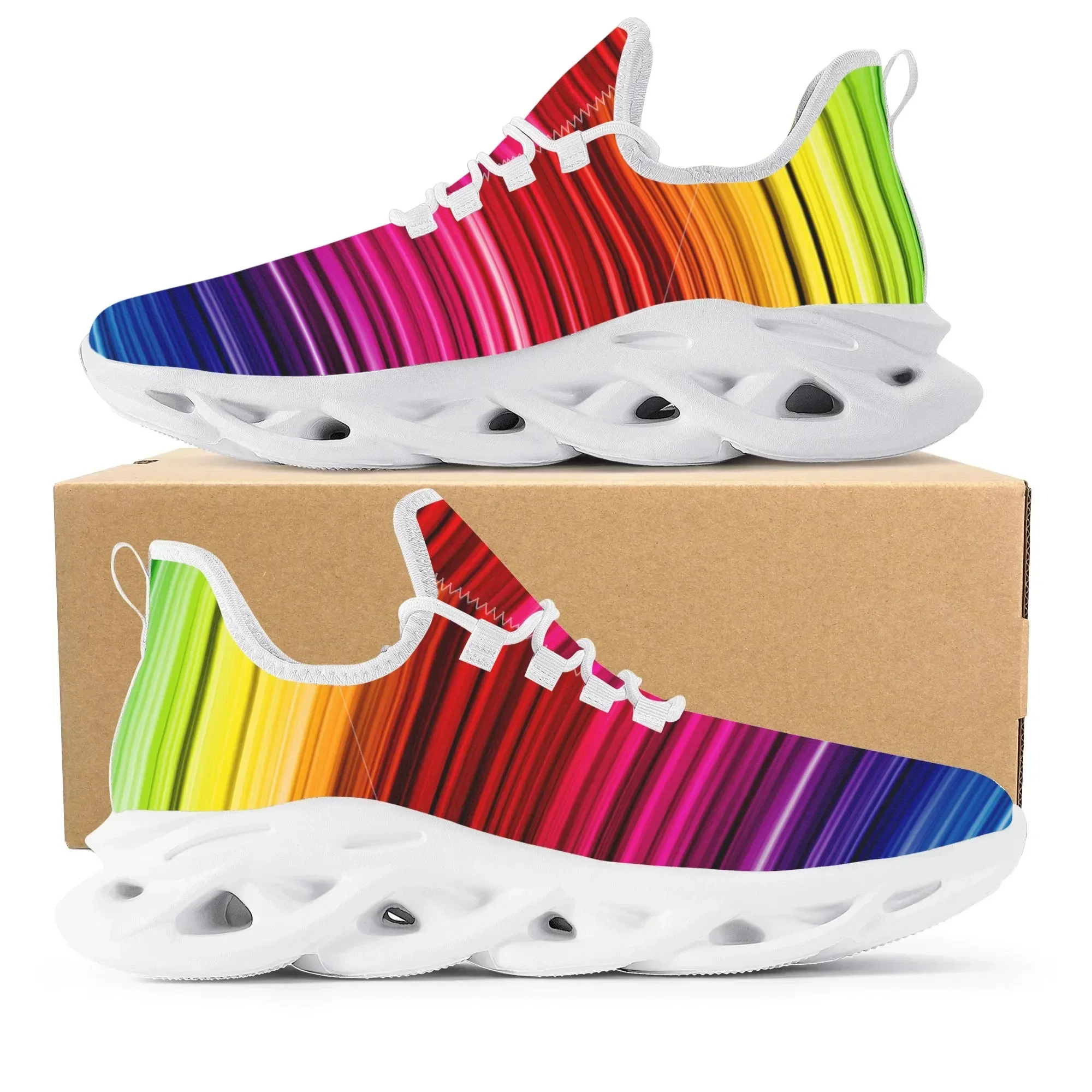 Colorful Rainbow Design Fashio - đánh giá và giá Men'S Shoes Basketball