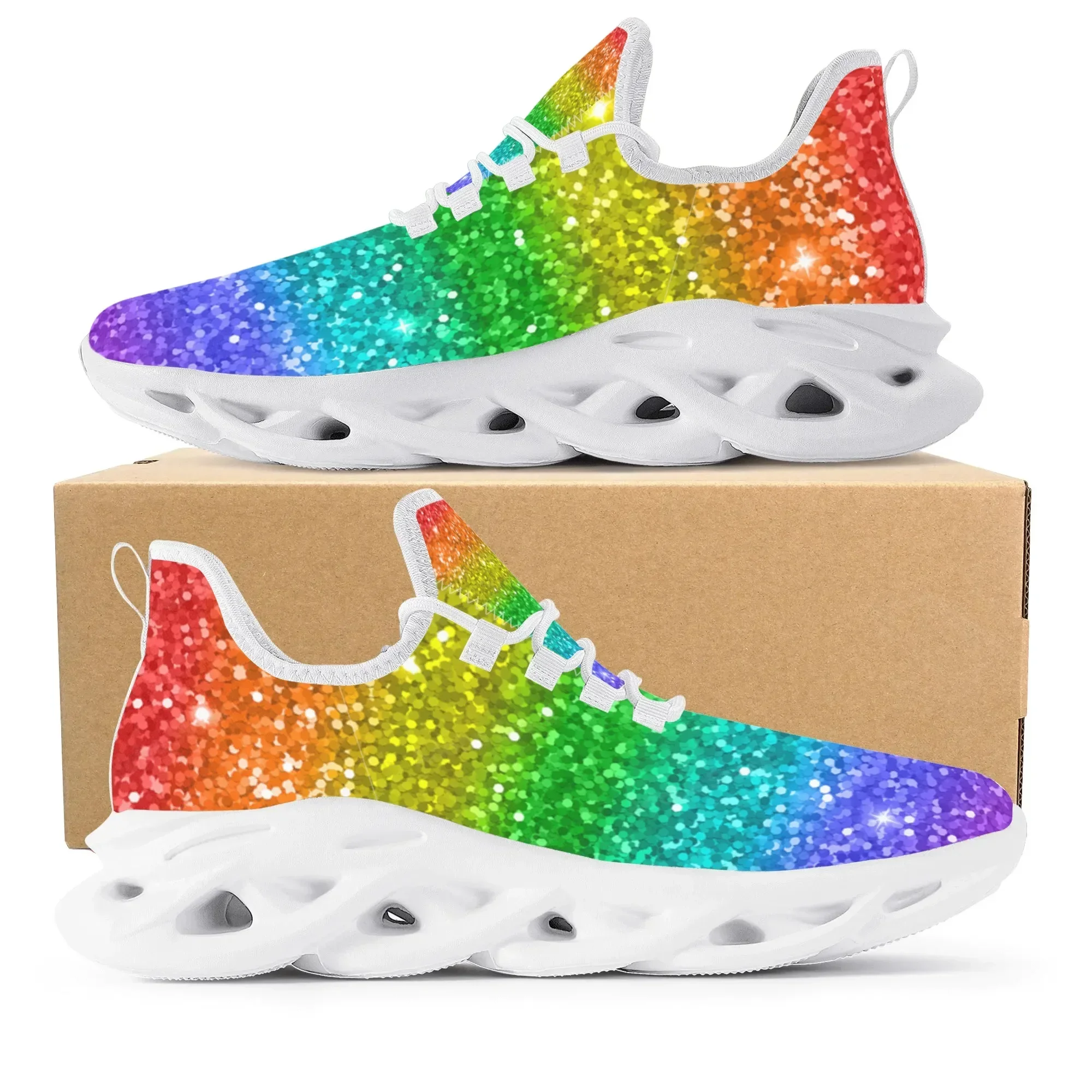 Colorful Rainbow Design Fashio - đánh giá và giá Men'S Shoes Basketball