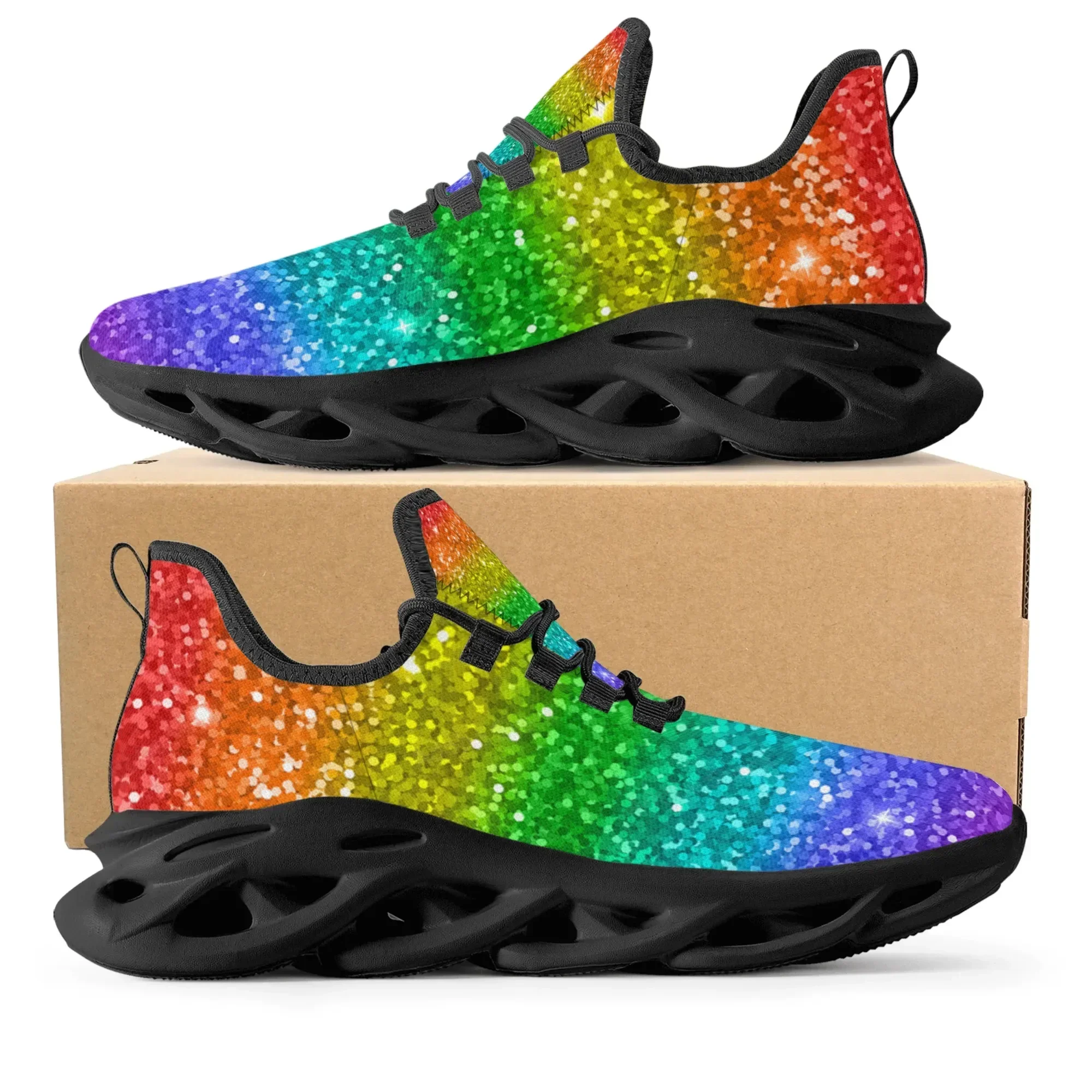Colorful Rainbow Design Fashio - đánh giá và giá Men'S Shoes Basketball