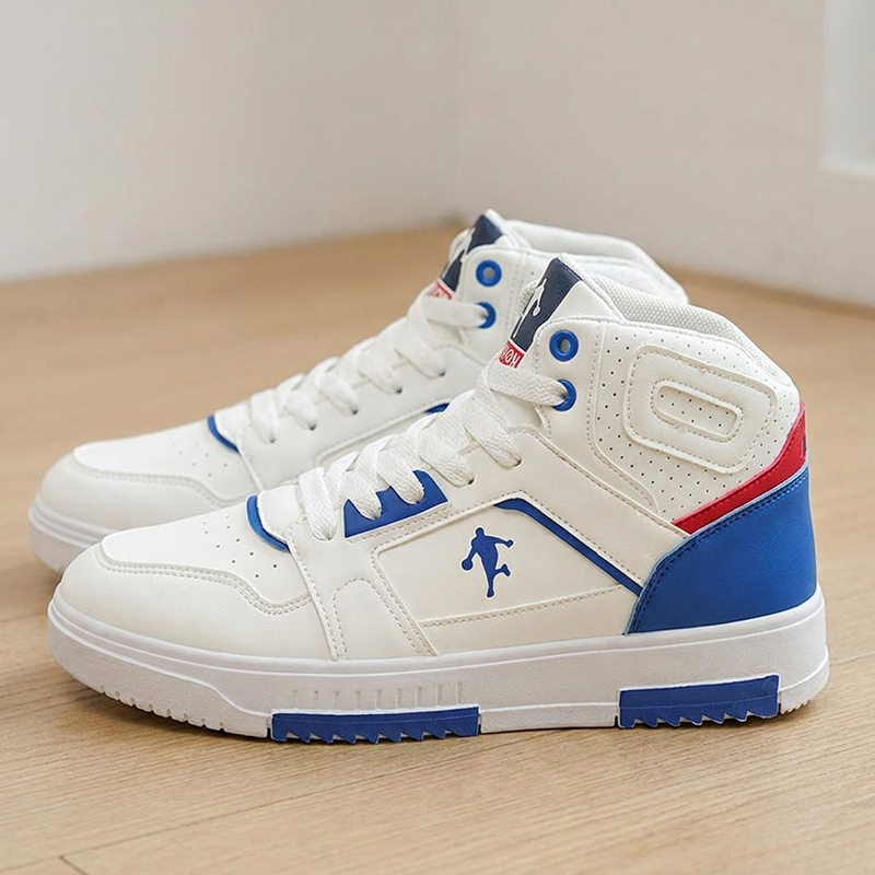Men's White High-Top Color Blo - đánh giá và giá Men Shoes White Colour