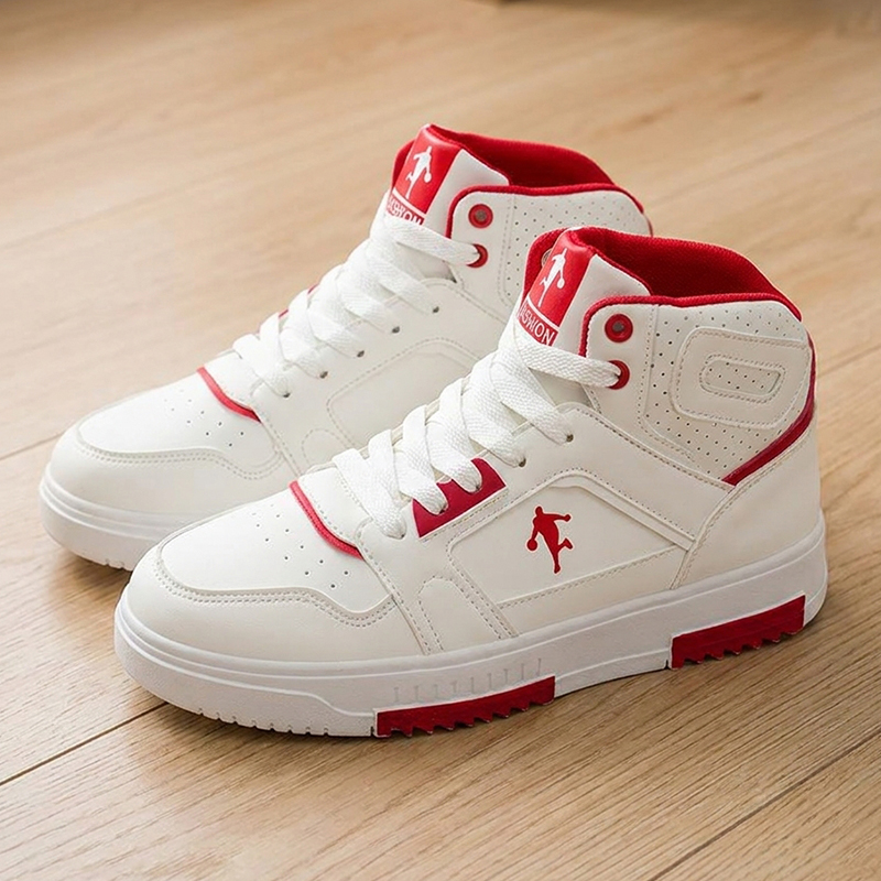 Men's White High-Top Color Blo - đánh giá và giá Men Shoes White Colour