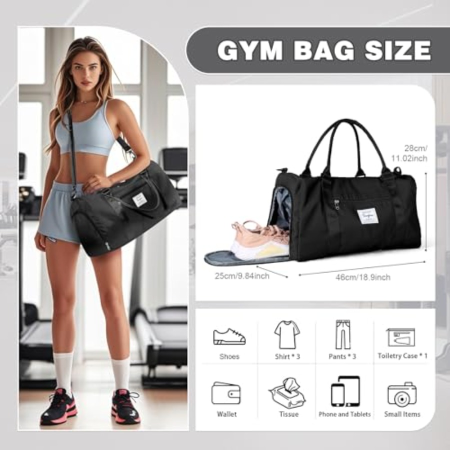 Small Black Sports Gym Duffel  - đánh giá và giá Men Shoes Men
